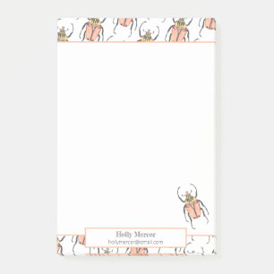 Contactgegevens  roze lovebug post-it® notes