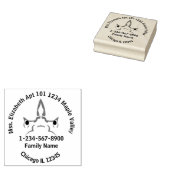 Contactgegevens van Angry Hammerhead Shark Rubberstempel (Gestempeld)