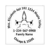 Contactgegevens van Angry Hammerhead Shark Rubberstempel (Afrduk)