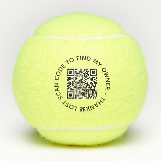 Contactgegevens van de eigenaar van de aangepaste  tennisballen (Voorkant)