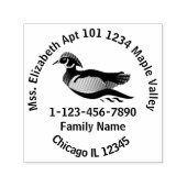 Contactgegevens van het retouradres van hout  zelfinktende stempel (Design)