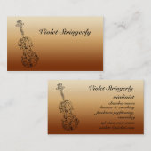 Contactgegevens Violinist Visitekaartje (Voorkant / Achterkant)