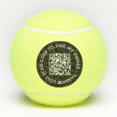 Contactgegevens voor aangepaste QR-codetekst indie Tennisballen (Achterkant)