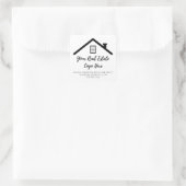 Contactgegevens voor speciale Logo onroerend goed Vierkante Sticker (Tas)