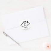 Contactgegevens voor speciale Logo onroerend goed Vierkante Sticker (Envelop)