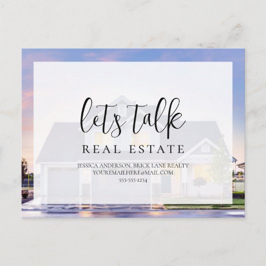 Contactgegevens voor winkel voor professionele fee briefkaart (Voorkant)