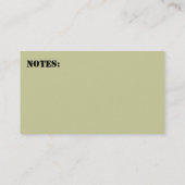 Contactkaart militaire stijl papa contactkaartje (Achterkant)