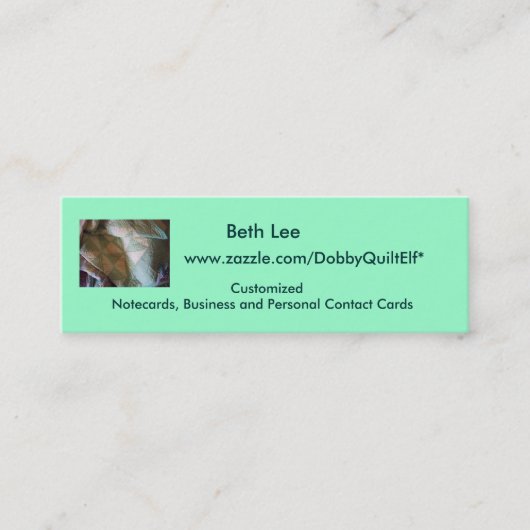 Contactkaart Mini Visitekaartje (Voorkant)