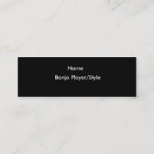 Contactkaart voor banjo Player Contactkaartje (Achterkant)