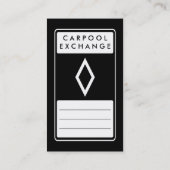 contactkaarten voor de uitwisseling van carpoolen contactkaartje (Achterkant)