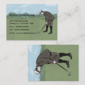 contactkaarten voor  Golfspeler Contactkaartje (Voorkant / Achterkant)