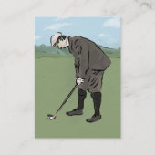 contactkaarten voor  Golfspeler Contactkaartje (Achterkant)