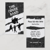 Contactkaarten voor muziekband visitekaartje (Voorkant / Achterkant)
