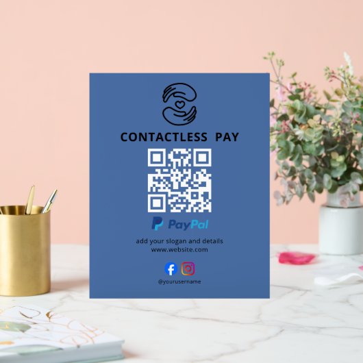 Contactloos Betaal QR Code Bord (Huwelijk)
