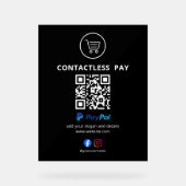 Contactloos Betaal QR Code Bord | PayPal | Makelaa (Voorkant)