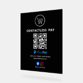 Contactloos Betaal QR Code Bord | PayPal | Makelaa (Hoek)