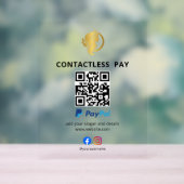 Contactloos Betaal QR Code Bord | PayPal | Salon (Neutraal)