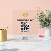 Contactloos Betaal QR Code Bord | PayPal | Salon (Huwelijk)