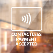 Contactloos betalen mogelijk raamsticker (Vel 2)