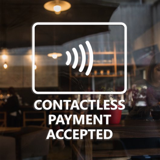 Contactloos betalen mogelijk raamsticker