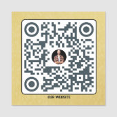 Contactloos menu QR Plaque - gegraveerd teken Naamplaatje (Voorkant)