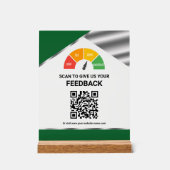 Contactloos QR-code Klantfeedback Groen Acryl Bord (Voorkant)