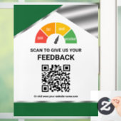Contactloos QR Code Klantfeedback Groen Raamsticker (Huis)