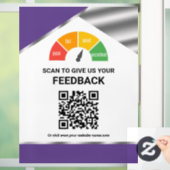 Contactloos QR Code Klantfeedback Paars Raamsticker (Huis)