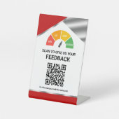 Contactloos QR-code klantfeedbacktafelbord Reclamebord Met Voetstuk (Voorkant)