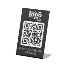 Contactloos QR Code Restaurant Menu met Logo