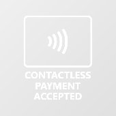Contactloze betaling geaccepteerd raamsticker