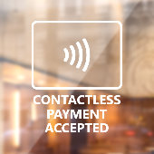 Contactloze betaling geaccepteerd raamsticker
