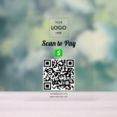 Contactloze betaling QR-code Business Logo Acryl Acryl Bord (Neutraal)