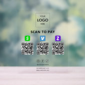 Contactloze betaling QR-code Business Logo Acryl Acryl Bord (Neutraal)