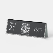 Contactloze QR Code Business Logo Elegant Zwart