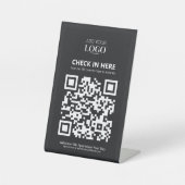 Contactloze QR-code Digitale aanmeldingsdienst Bus Reclamebord Met Voetstuk (Voorkant)