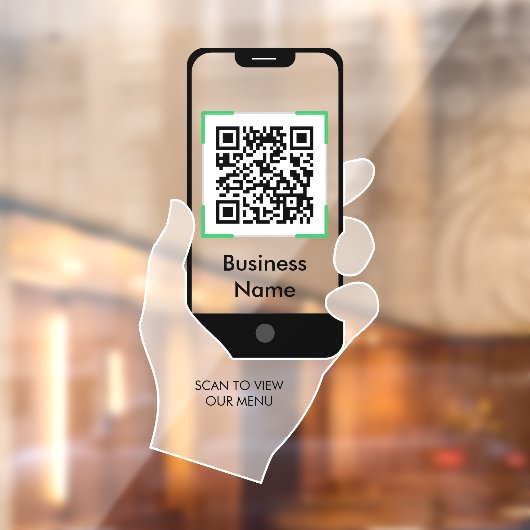 Contactloze QR-code Restaurant Koffieorder Menu Raamsticker (Vel 2)