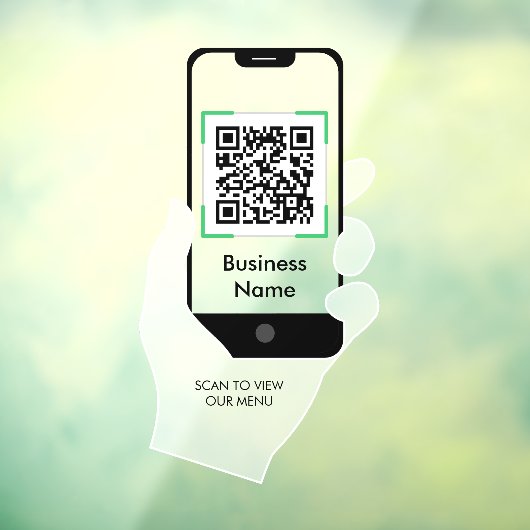 Contactloze QR-code Restaurant Koffieorder Menu Raamsticker (Vel 3)