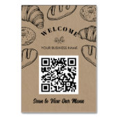 Contactloze QR-code ScanToOrder Menu Bakkerij Kaar Kaart (Voorkant)