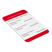 Contactpersoon voor noodgevallen magneet (Rechterzijde)