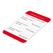 Contactpersoon voor noodgevallen magneet (Linkerzijde)