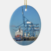 Container Ship Dock Keramisch Ornament (Rechts)
