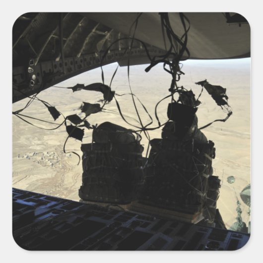 Containerbestelsysteem bundelt uitgang vierkante sticker (Voorkant)