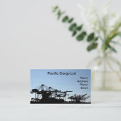 Containerkranen in de industriële haven visitekaartje (Staand voorkant)