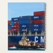 Containerschip en sleepjaarplanner 2024 planner (Achterkant)