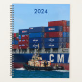 Containerschip en sleepjaarplanner 2024 planner (Voorkant)