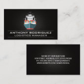 Containerschip | Logistieke leveringen Visitekaartje (Voorkant / Achterkant)