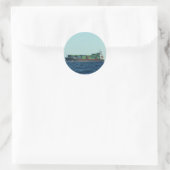 Containerschip Ronde Sticker (Tas)