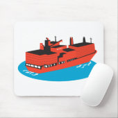 containervrachtschip retro muismat (Met muis)