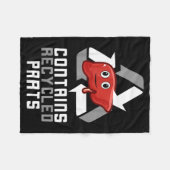 Contains Recycled Parts Liver Transplant Survivor  Fleece Deken (Voorkant (Horizontaal))